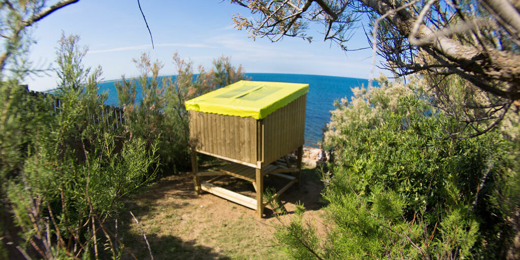cabane etoile criques de porteils Cabane étoile vue Mer