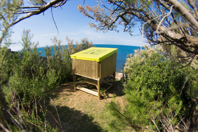 cabane etoile criques de porteils Cabane étoile vue Mer